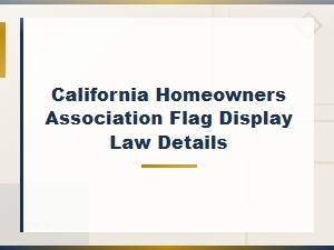Flag Rights for California Hoa Residents
