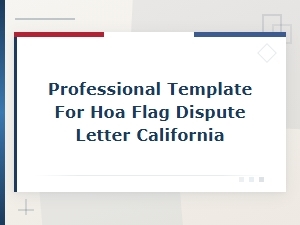 California Hoa Flag Dispute Letter Template